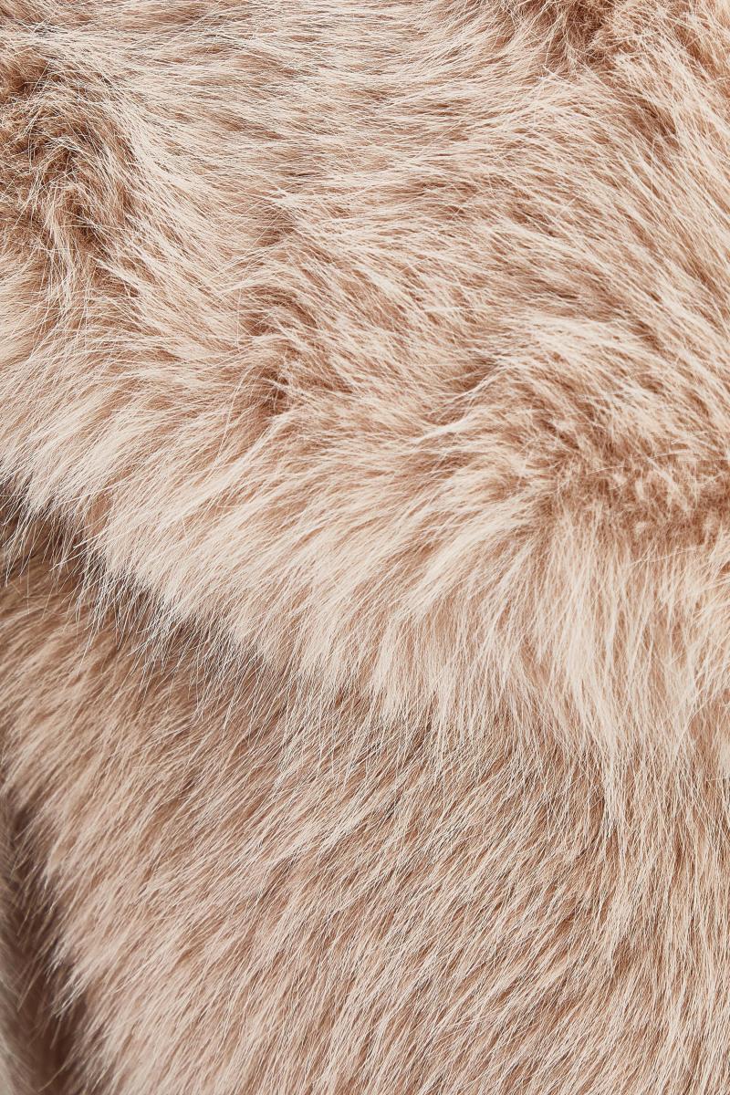 Кам'яний штучний хутряний куртка