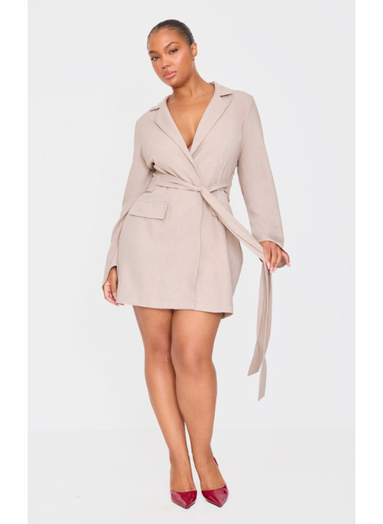 Сукня-піджак із кам’яним плетеним поясом