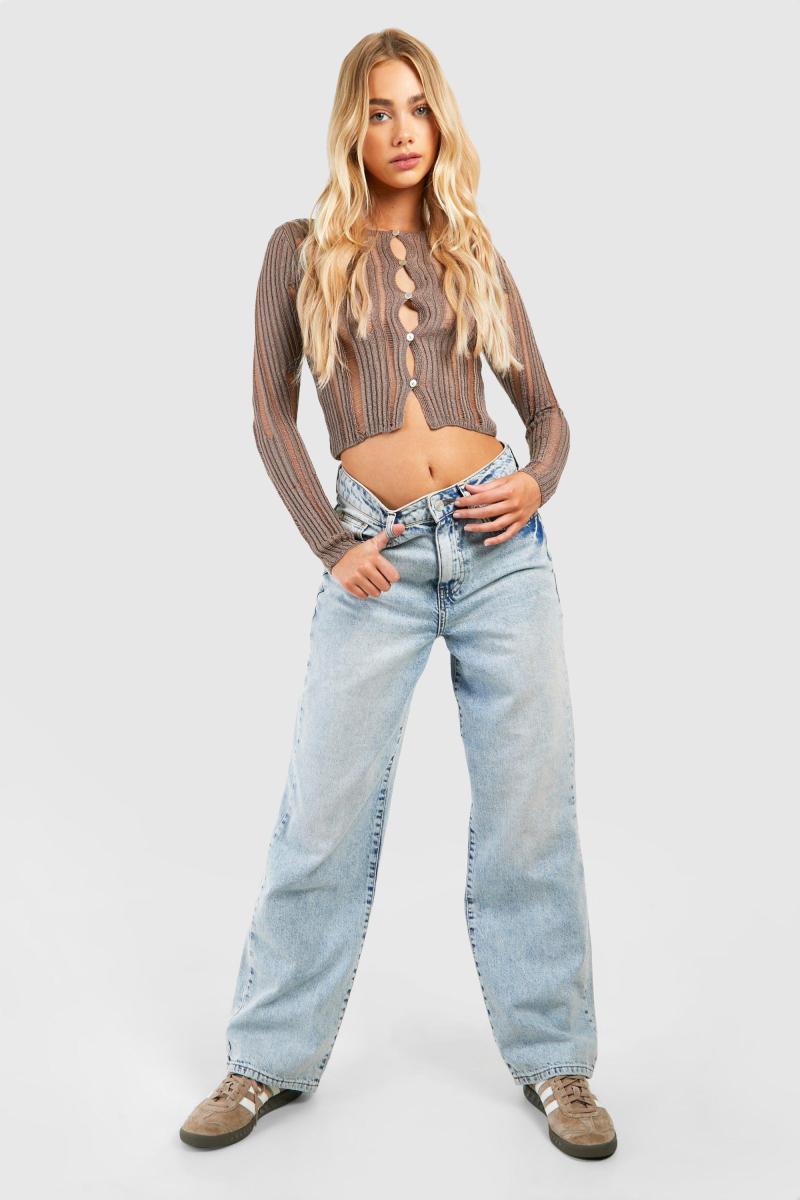 Драбина в’язана врожай кардиган